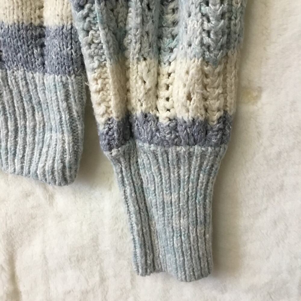 GAP Blue and White Striped Knit Sweater Top - Picture 8 of 15